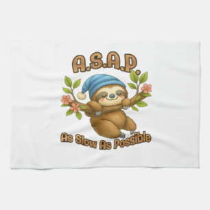 As Slow As Possible - Cute Sloth ASAP Classic T-Sh Kitchen Towel