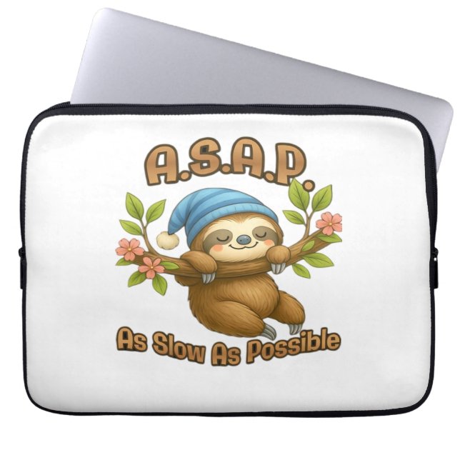 As Slow As Possible - Cute Sloth ASAP Classic T-Sh Laptop Sleeve (Front)