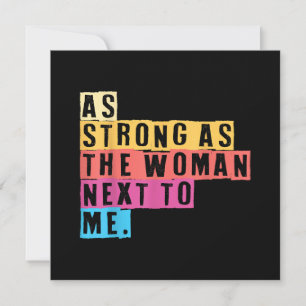 As Strong As The Women Next To Me Women Empowermen Thank You Card