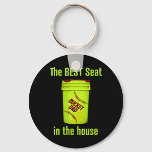 As Tees Softll Dad Best Seat In The House Pitcher Keychain