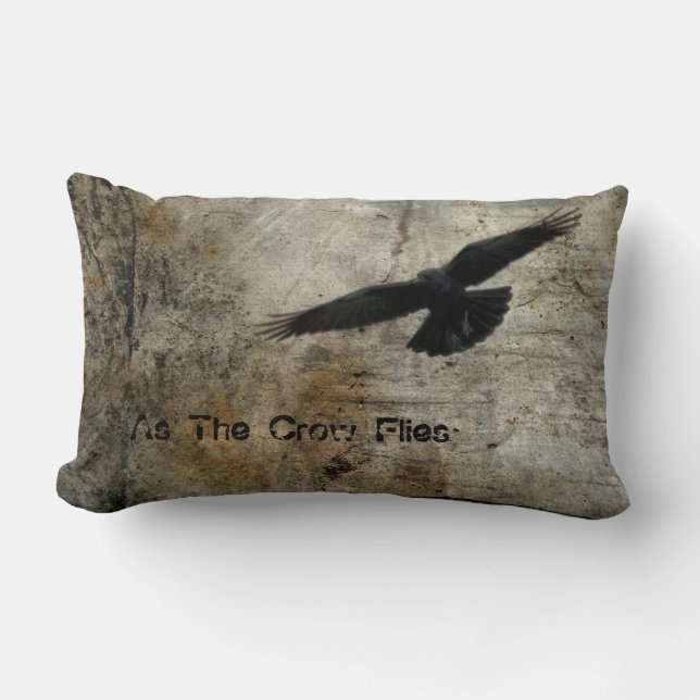 As The Crow Flies Lumbar Pillow (Front)