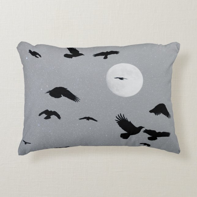 As The Crows Fly Accent Pillow (Front)