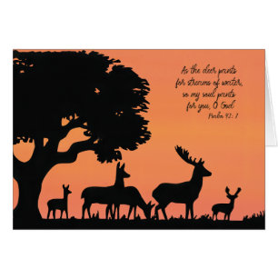 As the deer pants for water Deer Tree silhouette