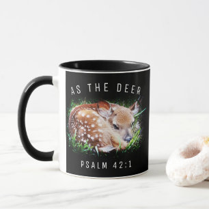 As The Deer Psalm 42:1 Baby Fawn Bible Verse Mug