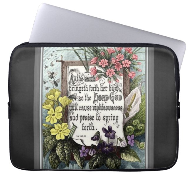 As The Earth Bringeth Forth Laptop Sleeve (Front)