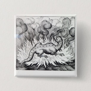 As the Salamander lives in fire 2 Inch Square Button