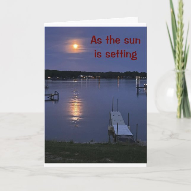 AS THE SUN IS SETTING ANNIVERSARY WIFE OR HUSBAND CARD (Front)