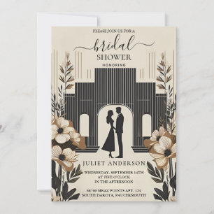 As Truly Engaging 70s 80s Courthouse Bridal Shower Invitation