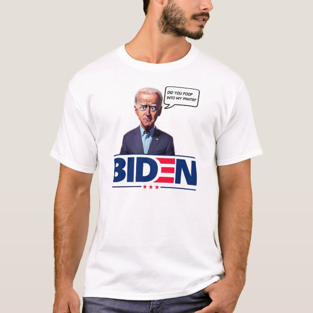 As-tu mis un coup dans mon pantalon - T-shirt blan (Devant)