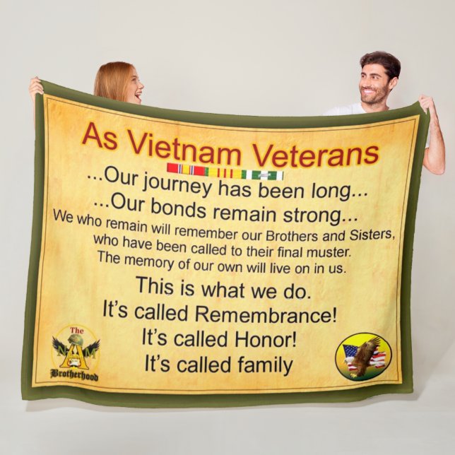 AS VIETNAM VETERANS FLEECE BLANKET (In Situ)