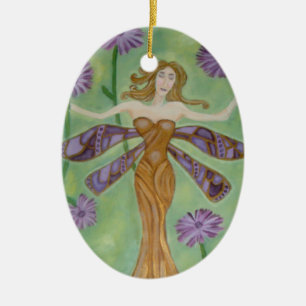 As Wise As The Dragonflies Art Ceramic Ornament