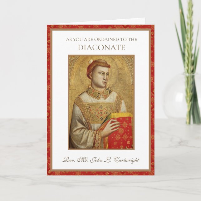 AS YOU ARE ORDAINED TO THE DIACONATE CARD (Front)