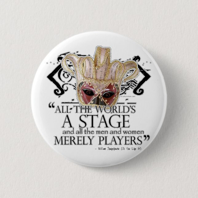As You Like It Quote 2 Inch Round Button (Front)