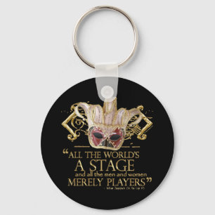 As You Like It Stage Quote (Gold Version) Keychain