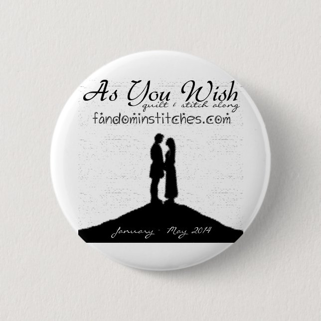 As You Wish Quilt & Stitch Along 2014 2 Inch Round Button (Front)