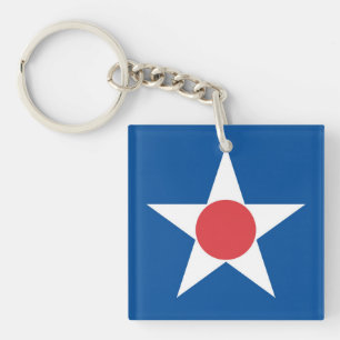 Asahikawa city flag Hokkaido prefecture japan symb Keychain
