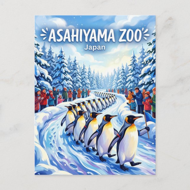 Asahiyama Zoo Japan Postcard (Front)