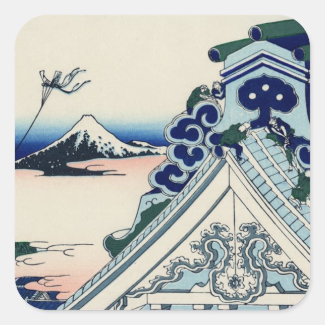Asakusa Honganji Temple in the Eastern Capital Square Sticker (Front)