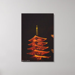 Asakusa Sensoji Temple Japan Travel Landscape Canvas Print