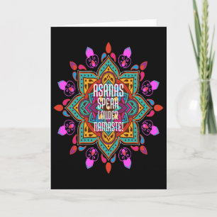 Asanas Flow Stronger With Vibrant Mandala Namaste Card