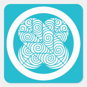 Asano Hawk feathers Square Sticker