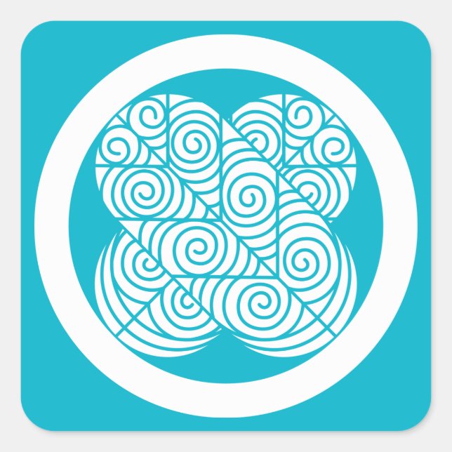 Asano Hawk feathers Square Sticker (Front)