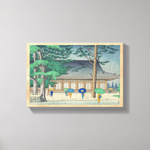 Asano Takeji Rain at Sanjusangendo Temple art Canvas Print