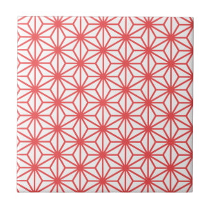 Asanoha RedPink Tile