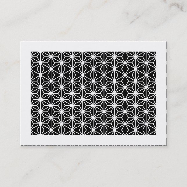 Asanoha Style (Bordered) Business Card (Front)