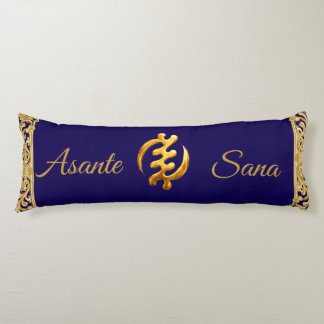 Asante Sana "Gye Nyame" Dark Blue Adinkra Heritage Body Pillow