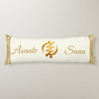Asante Sana "Gye Nyame" Ivory Adinkra Heritage Ac Body Pillow