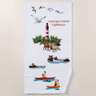 Asateague Lighthouse Beach Towel