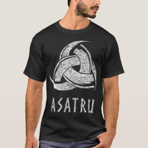 Asatru Odin's Horns Norse Mythology Distressed Vik T-Shirt