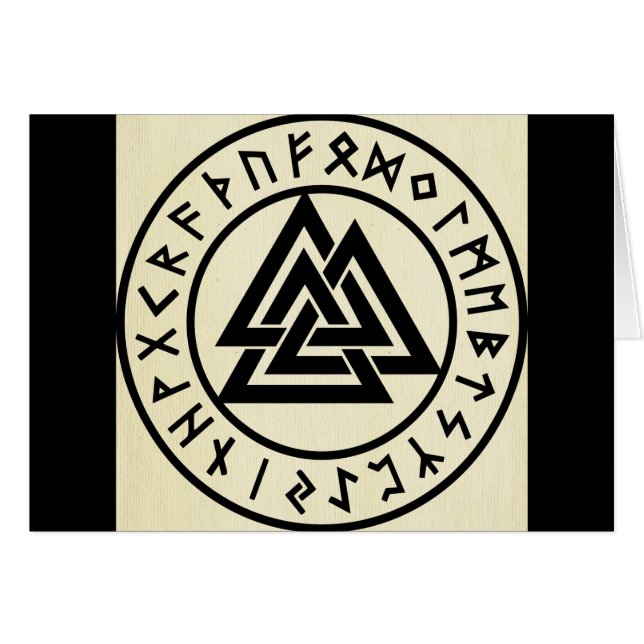 Asatru, vieille religion norse, symboles, odin & T (Devant horizontal)