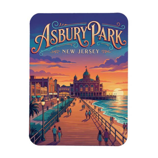 Asbury Park New Jersey Magnet (Vertical)