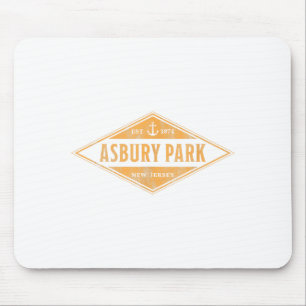 Asbury Park New Jersey Nj Souvenir Vacation Vintag Mouse Pad