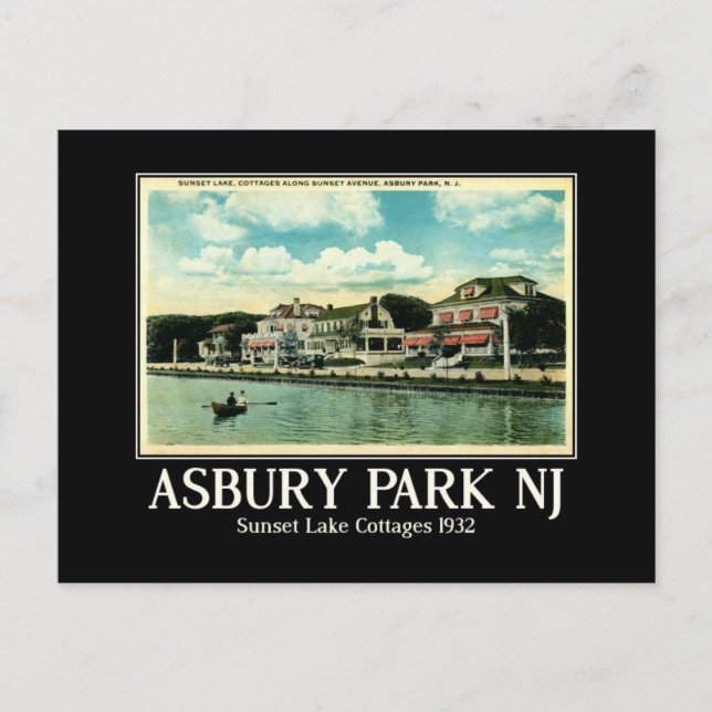 Asbury Park NJ 1930s Vintage Inspired Postcard (Front)