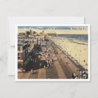 Asbury Park NJ, A Happy Boardwalk Crowd 1950s