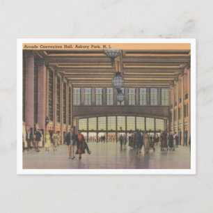 Asbury Park NJ, Convention Hall Arcade 1940s  Postcard