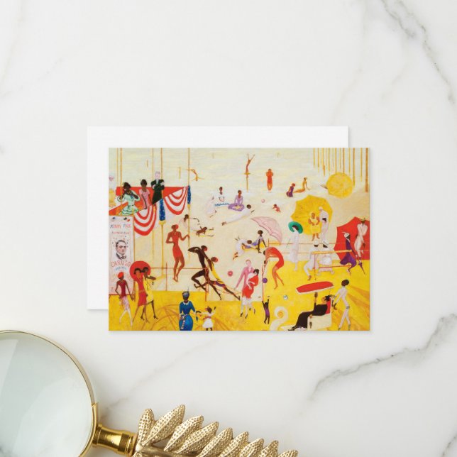 Asbury Park South by Florine Stettheimer Thank You Card (Front/Back In Situ)