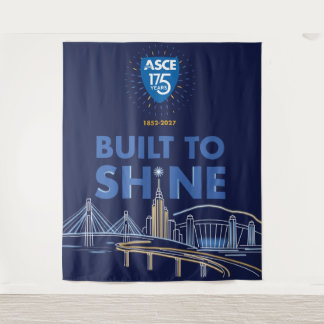 ASCE Built to Shine Glossy Banner Tapestry