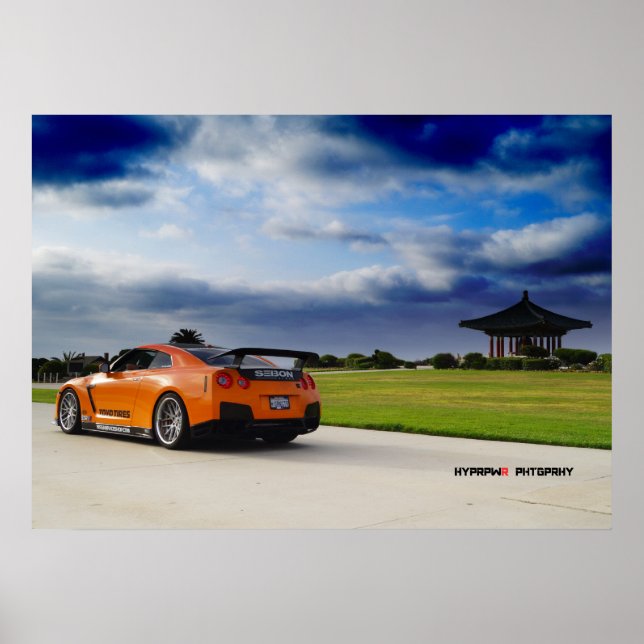 "Ascend" Nissan GT-R R35 Bursting Through Poster (Front)