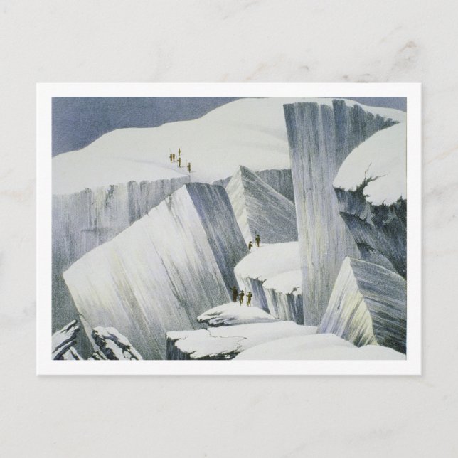Ascending a Cliff, from 'A Narrative of an Ascent Postcard (Front)