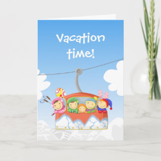 Ascenseur alpin amusant avec carte de voeux sporti