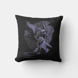 Ascension Denied - Techno-Goth Streetwear Design Throw Pillow