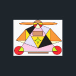 Ascension - Etude No. 2: Sacred Geometry and Mysti Canvas Print<br><div class="desc">Elevate your perspective with 'Ascension - Etude No. 2'. This vibrant piece of sacred geometry explores the theme of spiritual rising and the harmony of complex shapes. Featuring a powerful pyramidal composition with bold orange and black accents, this artwork acts as a visual anchor for energy and focused intention in...</div>