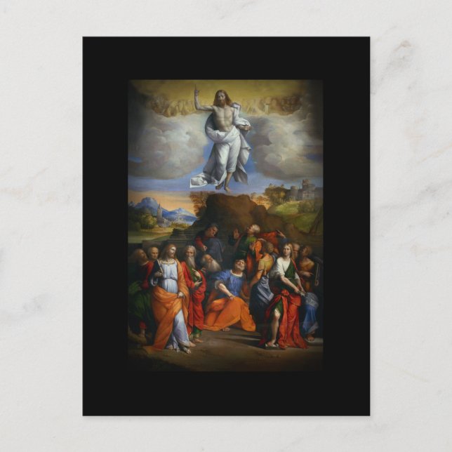 Ascension in Golden Clouds Postcard (Front)