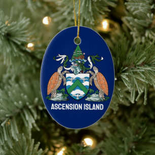 Ascension Island coat of arms Ceramic Ornament