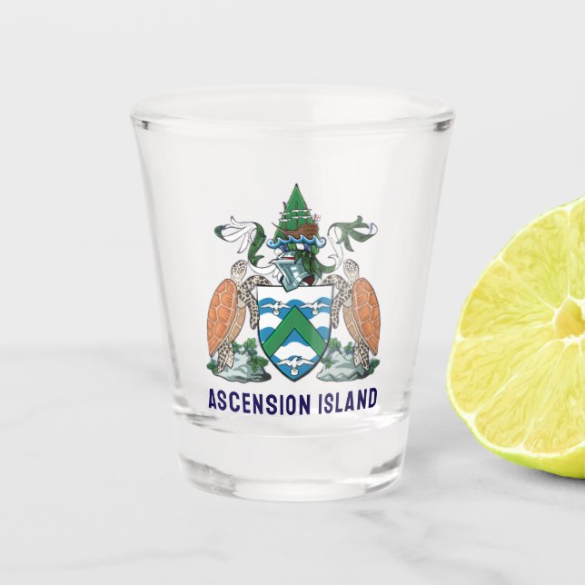 Ascension Island coat of arms Shot Glass (Front)