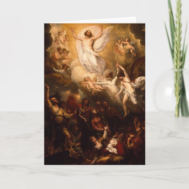Ascension of Christ with Angels Card (Front)